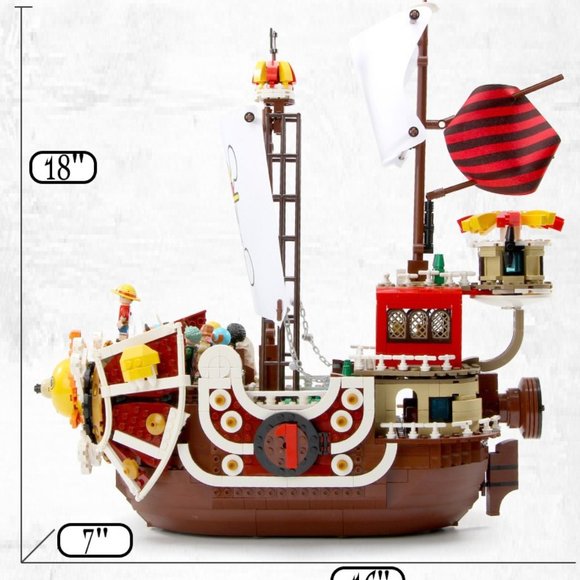 One Piece LARGE 18" Thousand Sunny Boat EPIC Building Blocks Set Luffy S… - Picture 8 of 12